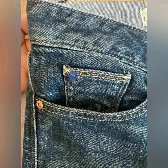 GAP women’s wide leg denim jeans curvy sz 26/2R low rise in like new condition - Picture 4 of 7